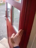 door with anti finger trap