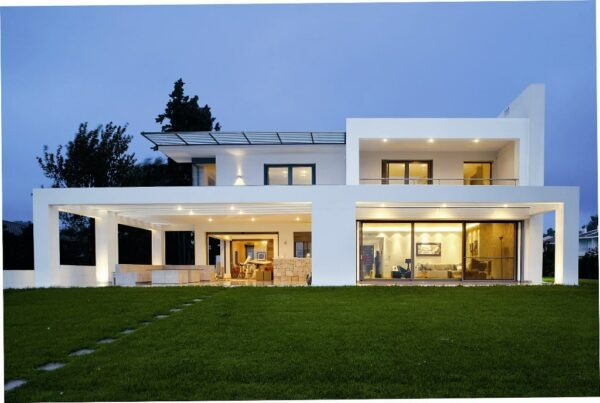 Schuco panorama design sliding doors in a contemporary home. 