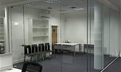 Office glazed partitions