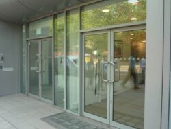 comar aluminium doors in new offices