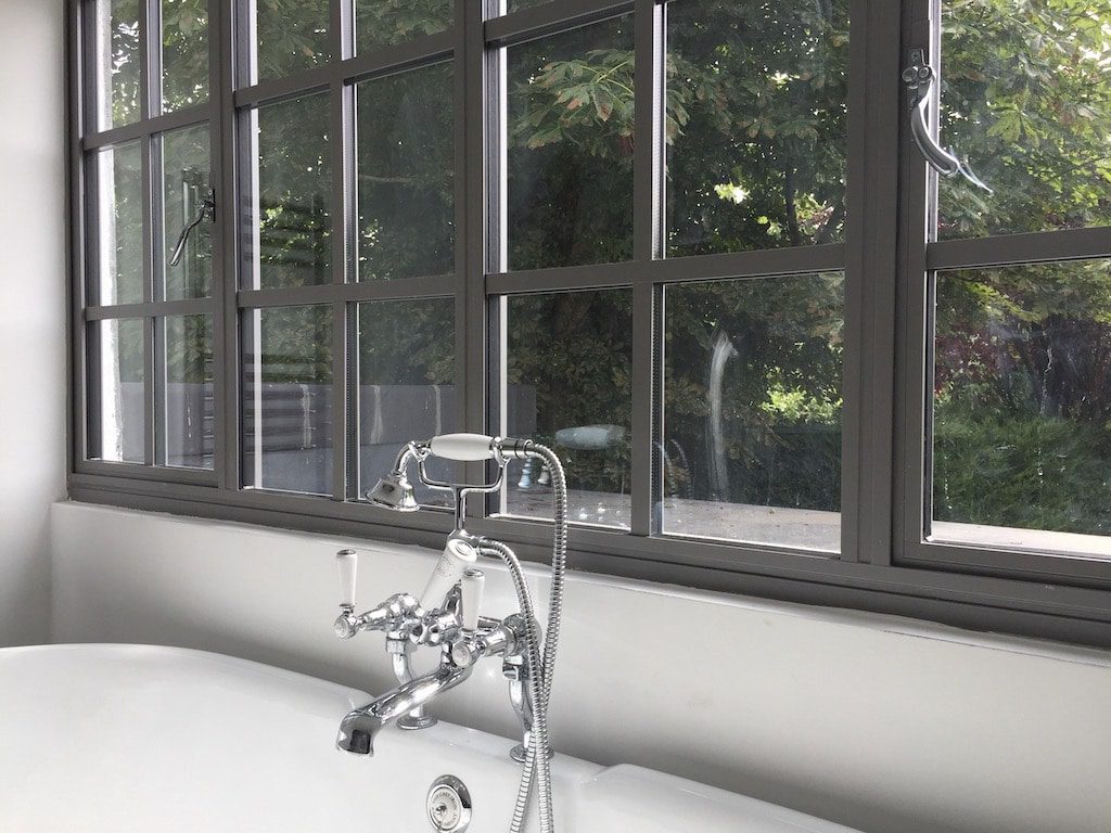 aluco crittall style windows cost in a bathroom